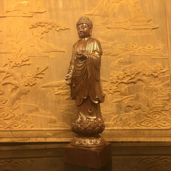 INNERVIBER Agarwood Sakyamuni Buddha Statue Divine Wisdom Decoration INNERVIBER