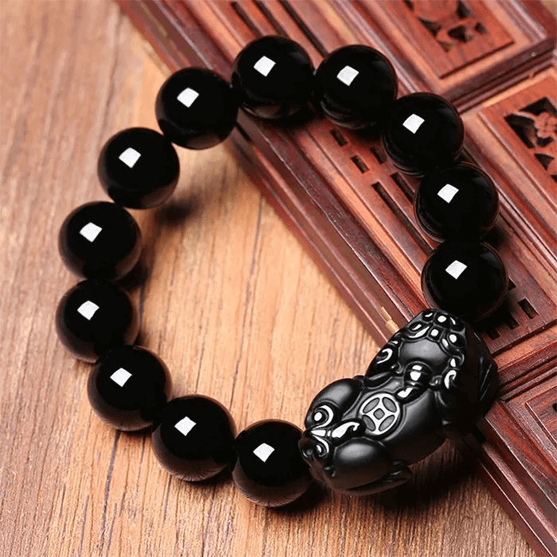 INNERVIBER Black Obsidian Pixiu Charm Healing Bracelet Bracelet INNERVIBER 4