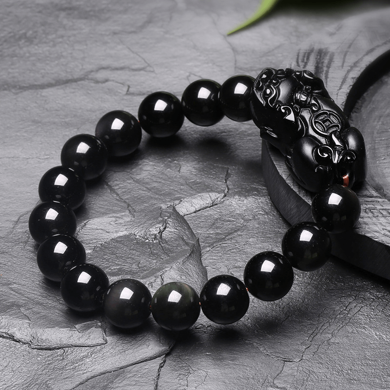 INNERVIBER Black Obsidian Pixiu Charm Healing Bracelet Bracelet INNERVIBER 5
