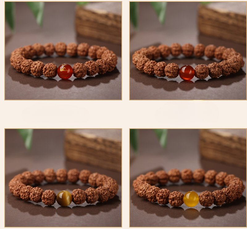 INNERVIBER Bodhi Seeds Mala Buddha Beads Rosary Blessing Charm Bracelet Bracelet INNERVIBER 7