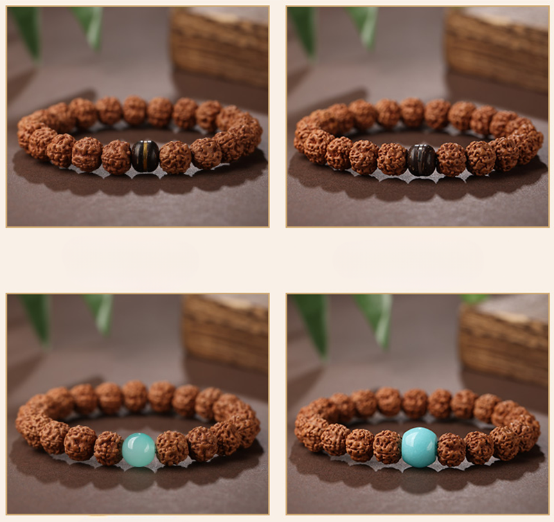 INNERVIBER Bodhi Seeds Mala Buddha Beads Rosary Blessing Charm Bracelet Bracelet INNERVIBER 6