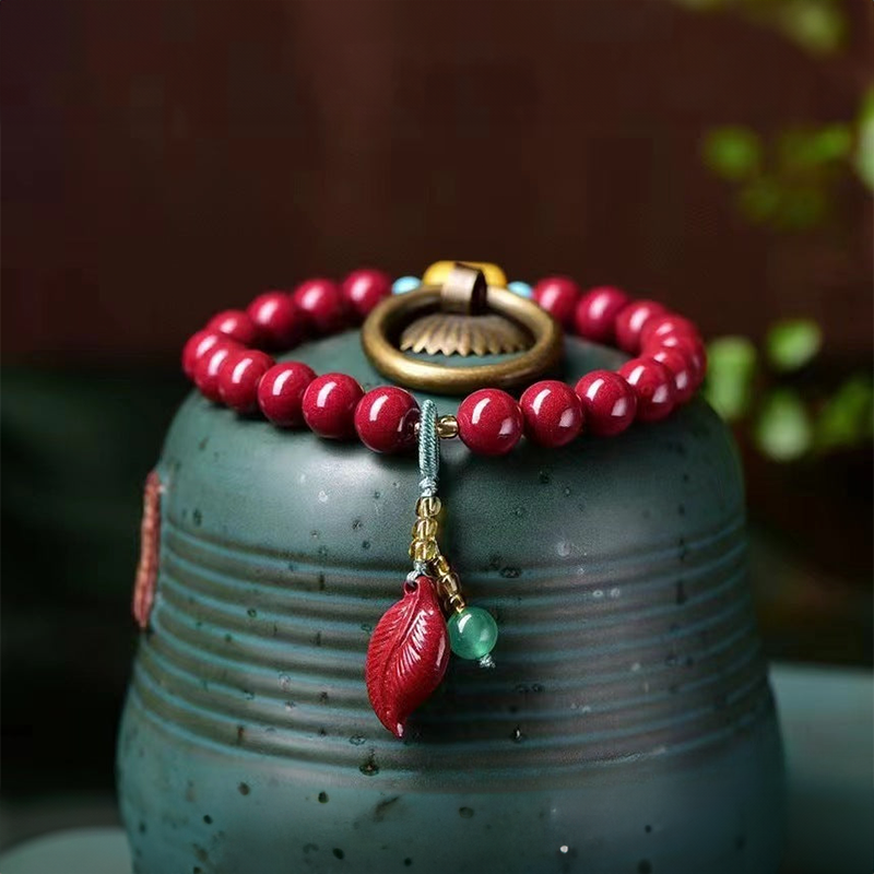 INNERVIBER Natural Cinnabar Wealth Attracting Bracelet Bracelet INNERVIBER 4