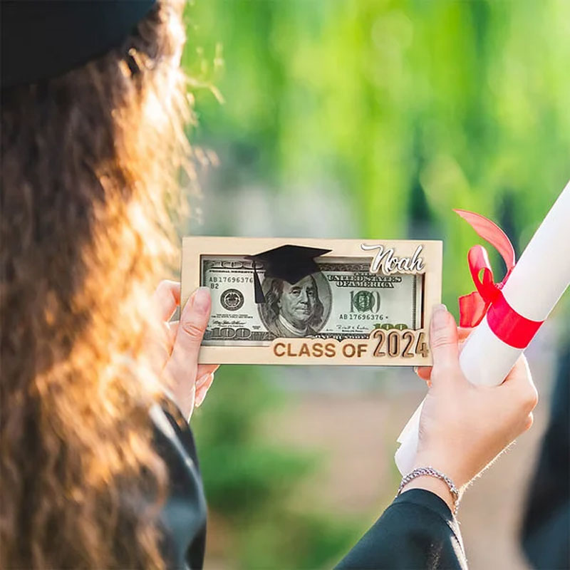 Personalized Graduation Wooden Cash Clip