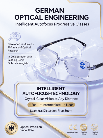 Smart Autofocus Reading Glasses: Enjoy Crystal Clear Vision Near and Far Effortlessly