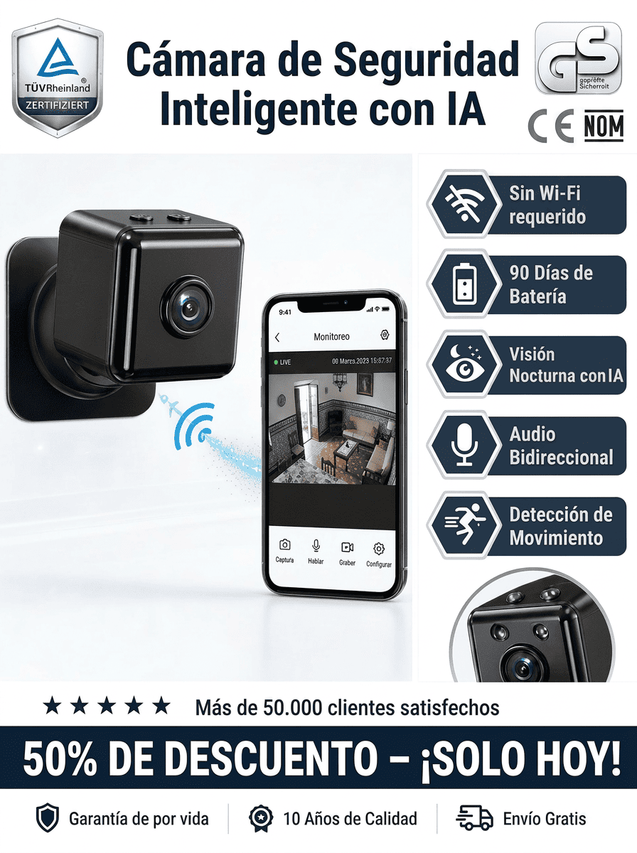 Protege tu Hogar con esta Cámara de Seguridad Inteligente: Sin Internet, Sin Cables y Sin Rentas