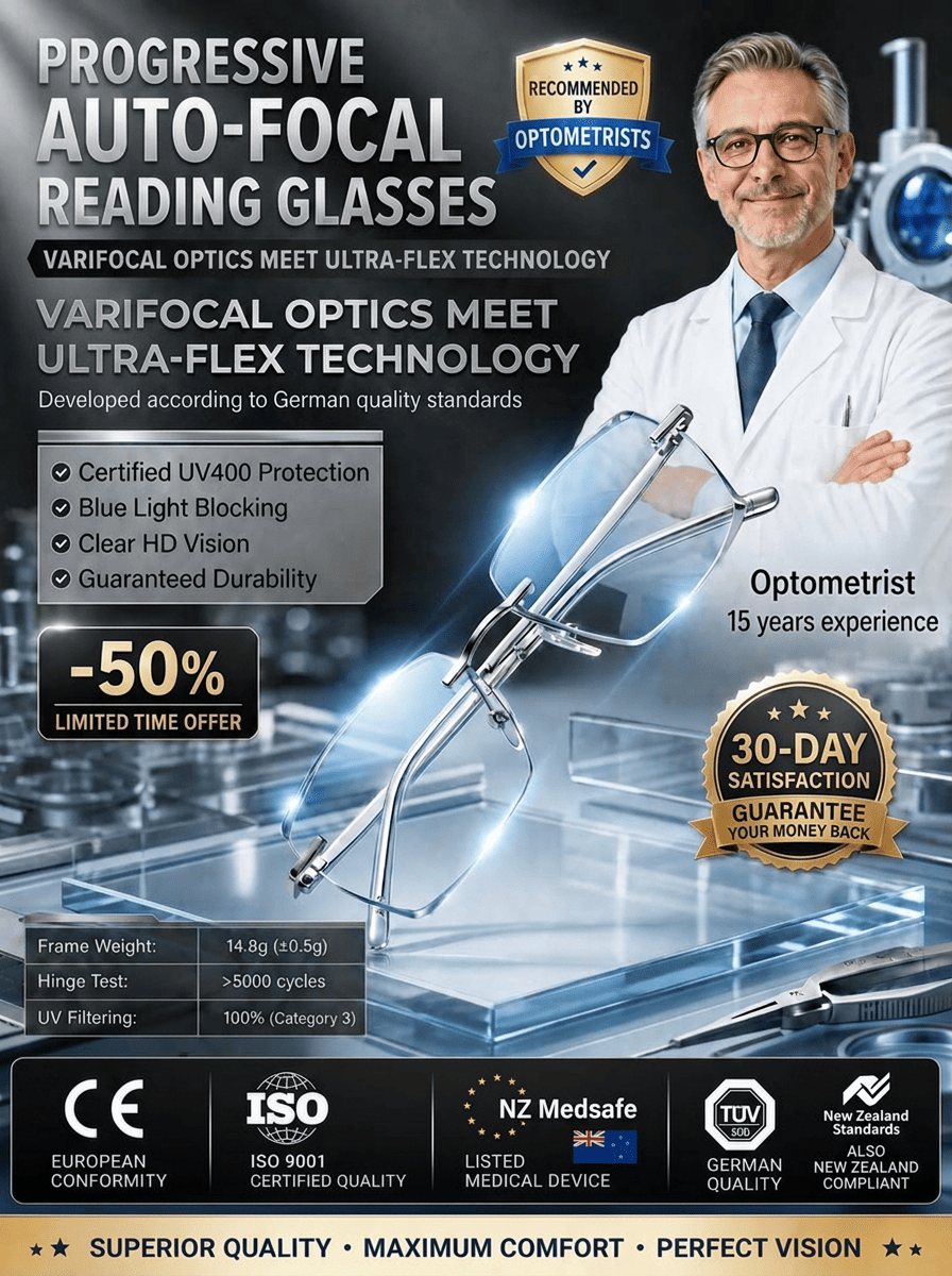Smart Zoom Reading Glasses: Auto-Focus & Ultra-Light | Buy 1 Get 1 Free Today
