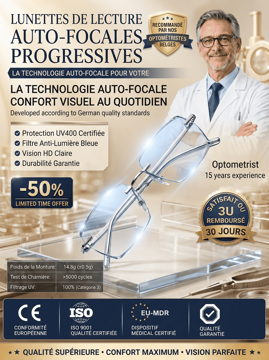 Lunettes de lecture à zoom intelligent : vision nette à toute distance sans effort