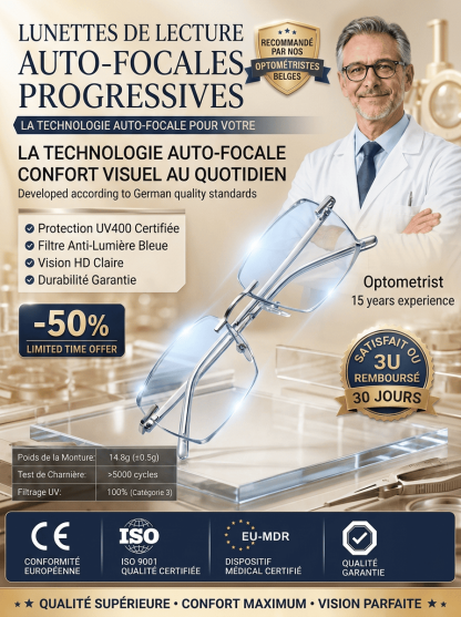 Lunettes de lecture à zoom intelligent : vision nette à toute distance sans effort