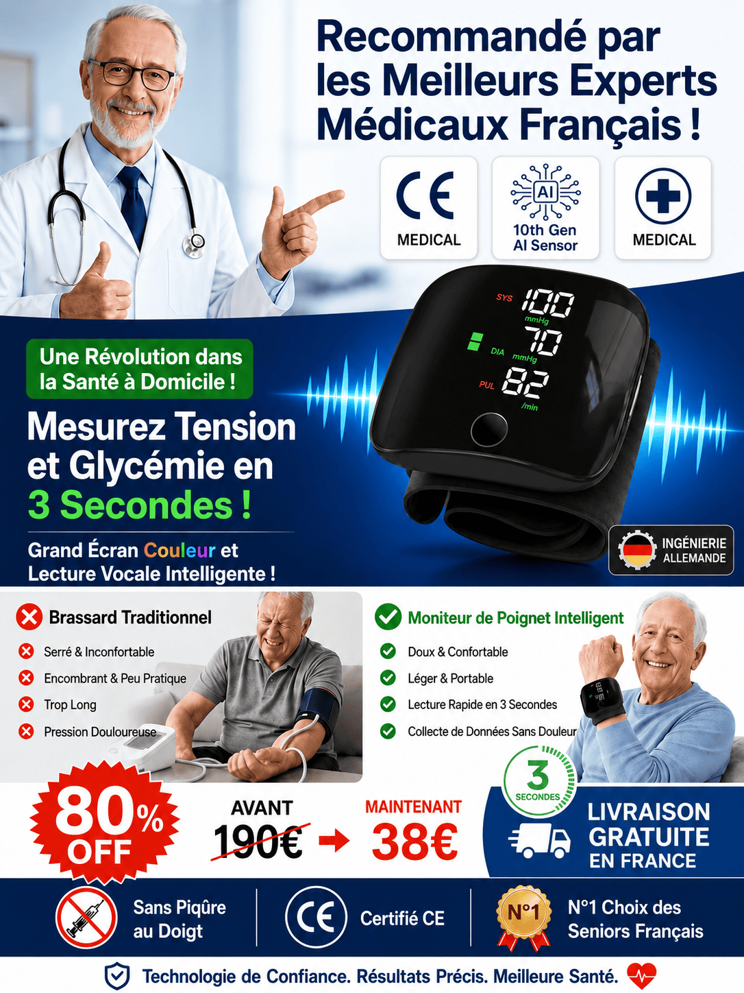Tensiomètre Intelligent IA : idéal pour la santé des seniors