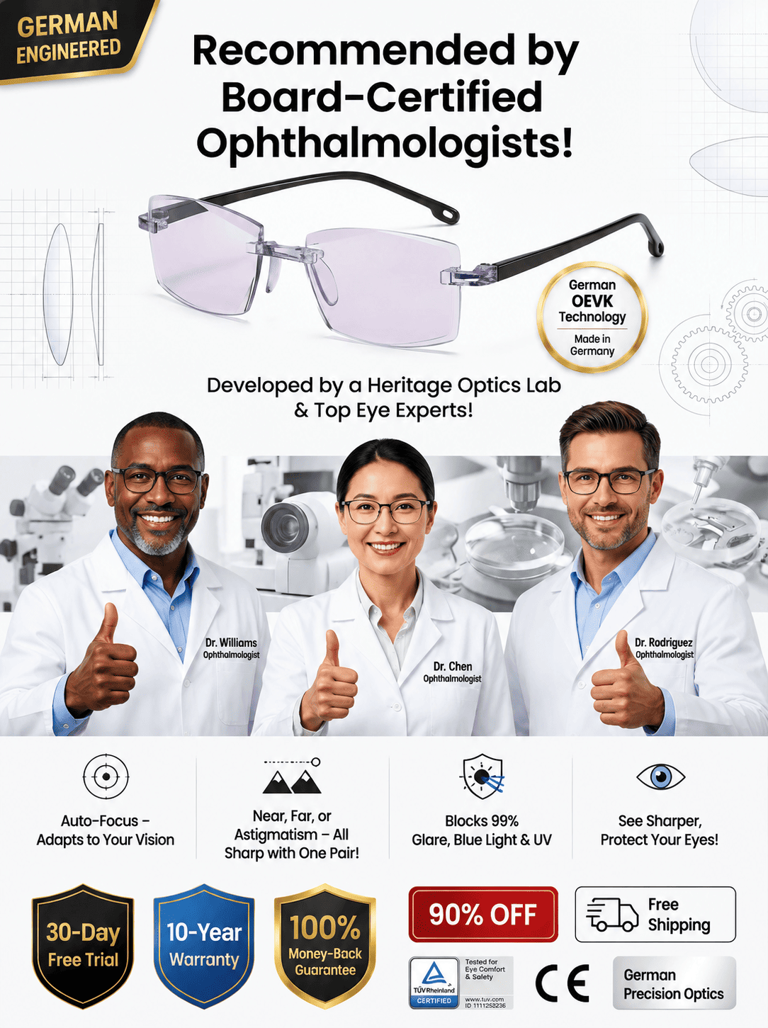 Smart Autofocus Reading Glasses: Enjoy Crystal Clear Vision Near and Far Effortlessly