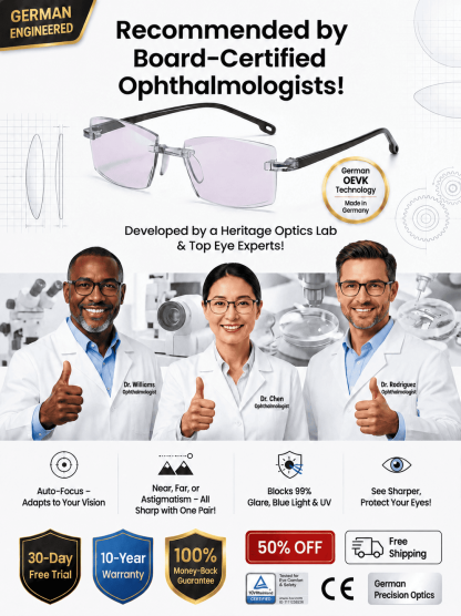 No Prescription Needed! Smart Zoom Reading Glasses Auto-Adjust to Your Eyes