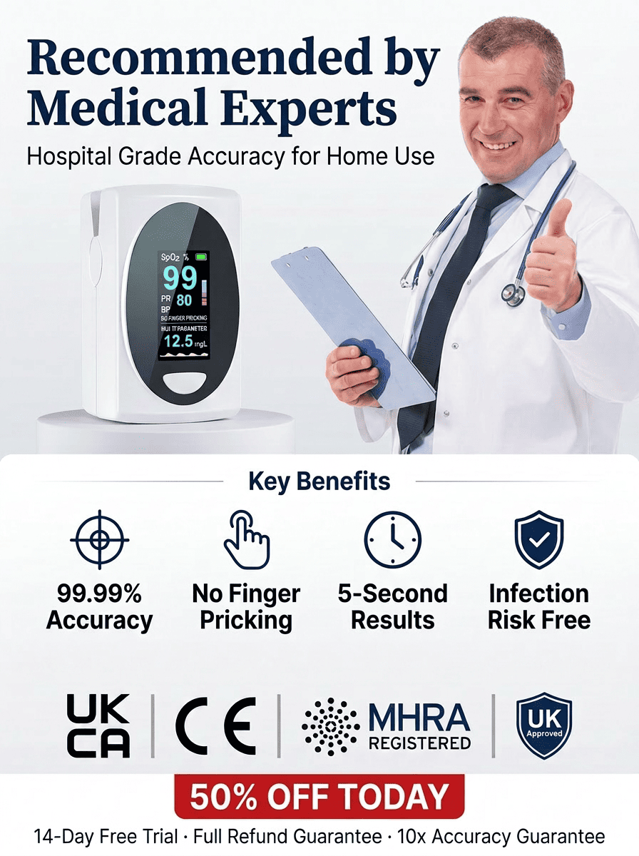 Home Pulse Oximeter: Pain-Free Blood Oxygen & Heart Rate Monitor
