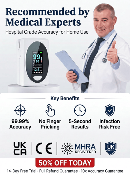Home Pulse Oximeter: Pain-Free Blood Oxygen & Heart Rate Monitor
