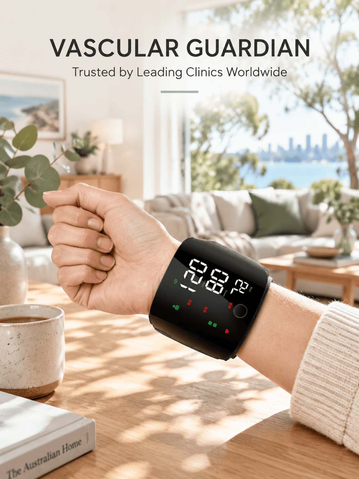 Large Screen Digital Wrist Blood Pressure Meter with Voice Prompt