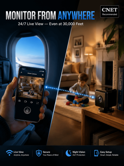 Smart Security Camera-No Wi-Fi needed, no wiring required, and 0 monthly fees—ever