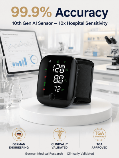 Large Screen Digital Wrist Blood Pressure Meter with Voice Prompt