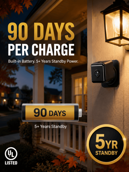 Smart Security Camera-No Wi-Fi needed, no wiring required, and 0 monthly fees—ever