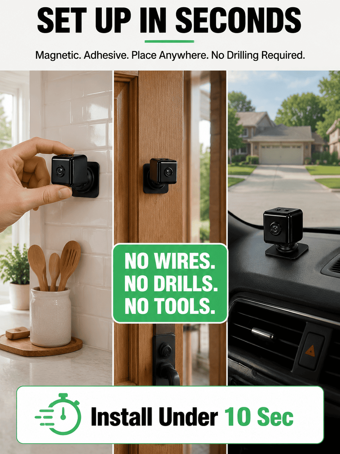 Smart Security Camera-No Wi-Fi needed, no wiring required, and 0 monthly fees—ever