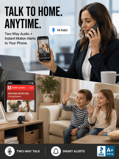 Smart Security Camera-No Wi-Fi needed, no wiring required, and 0 monthly fees—ever