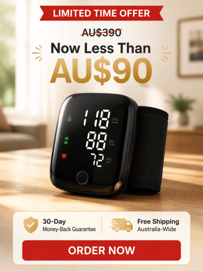 Large Screen Digital Wrist Blood Pressure Meter with Voice Prompt