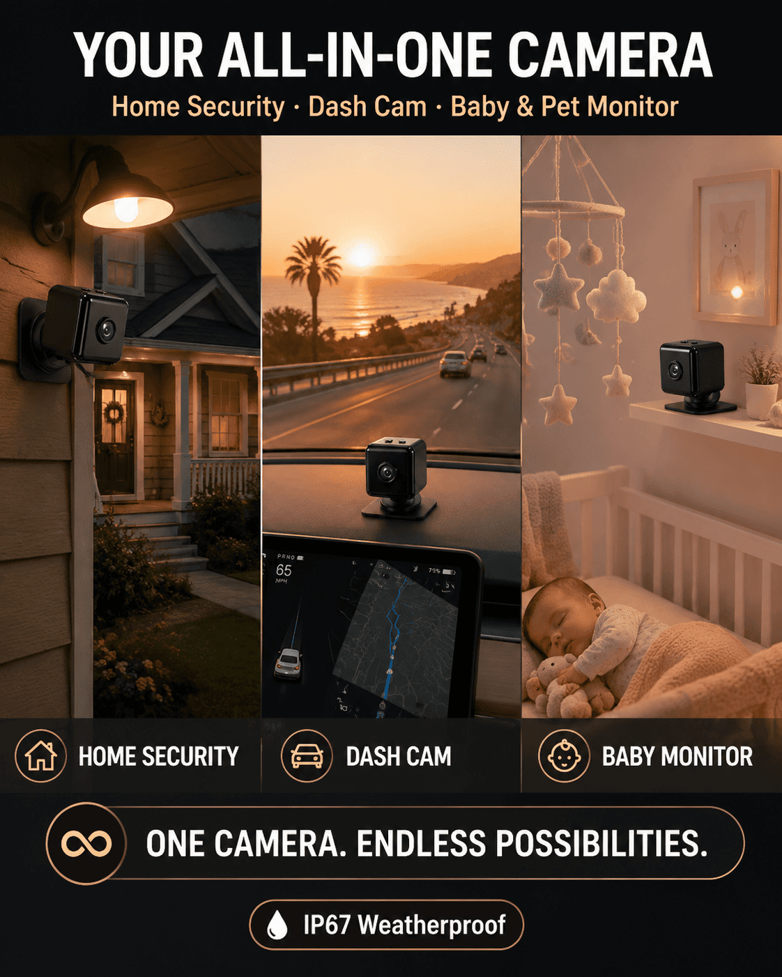 Smart Security Camera-No Wi-Fi needed, no wiring required, and 0 monthly fees—ever