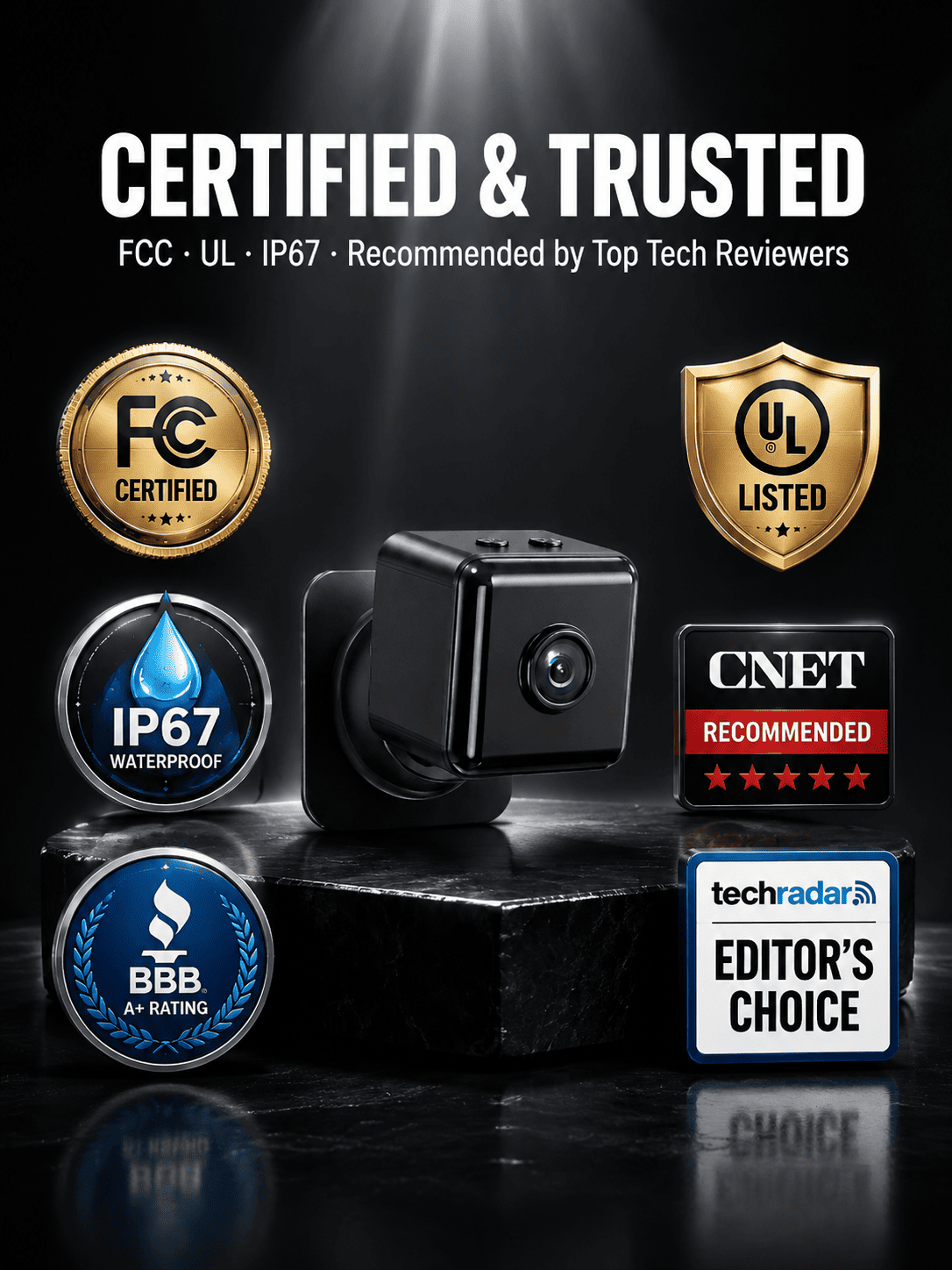 Smart Security Camera-No Wi-Fi needed, no wiring required, and 0 monthly fees—ever