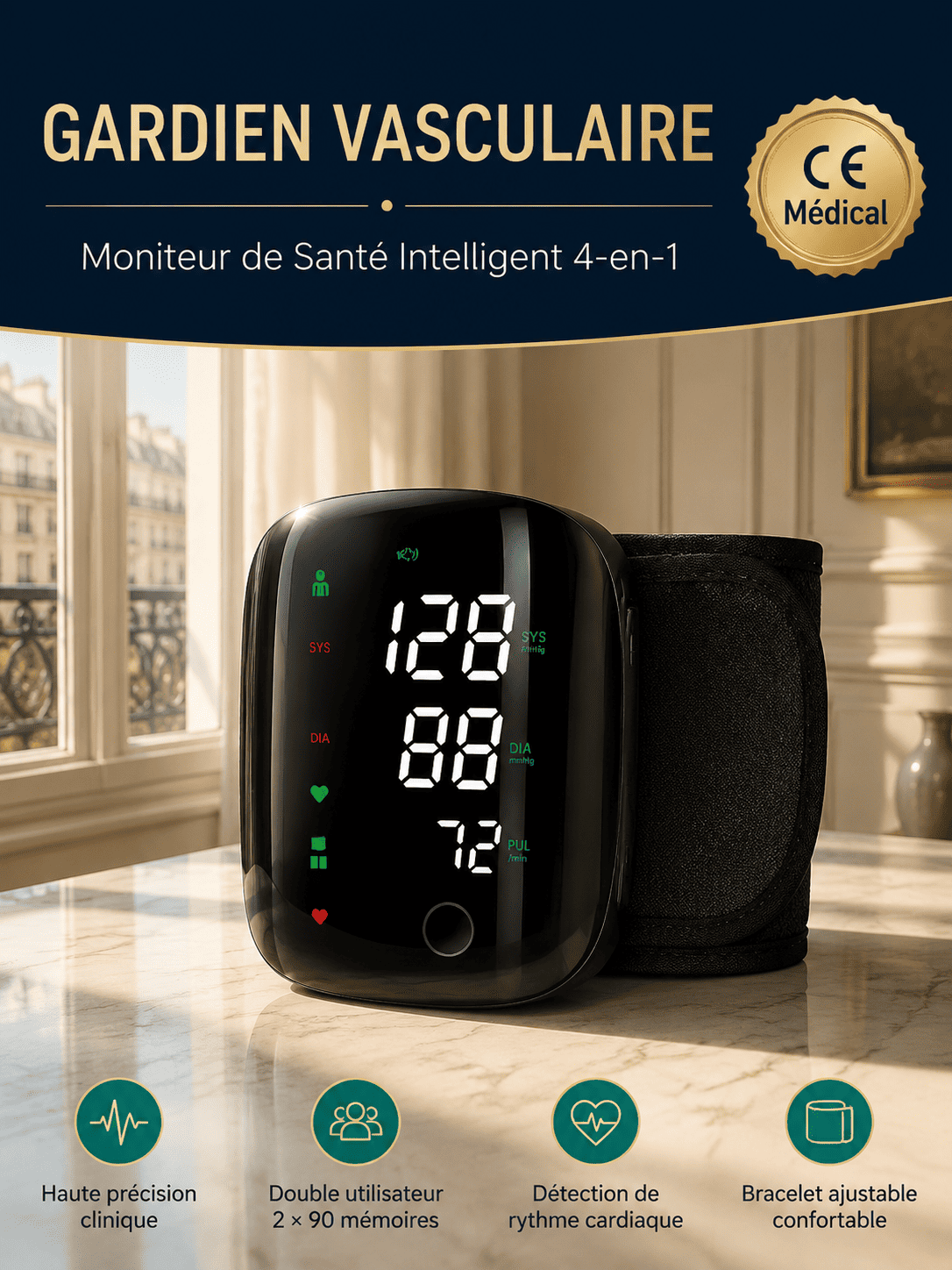 Tensiomètre Intelligent IA : idéal pour la santé des seniors
