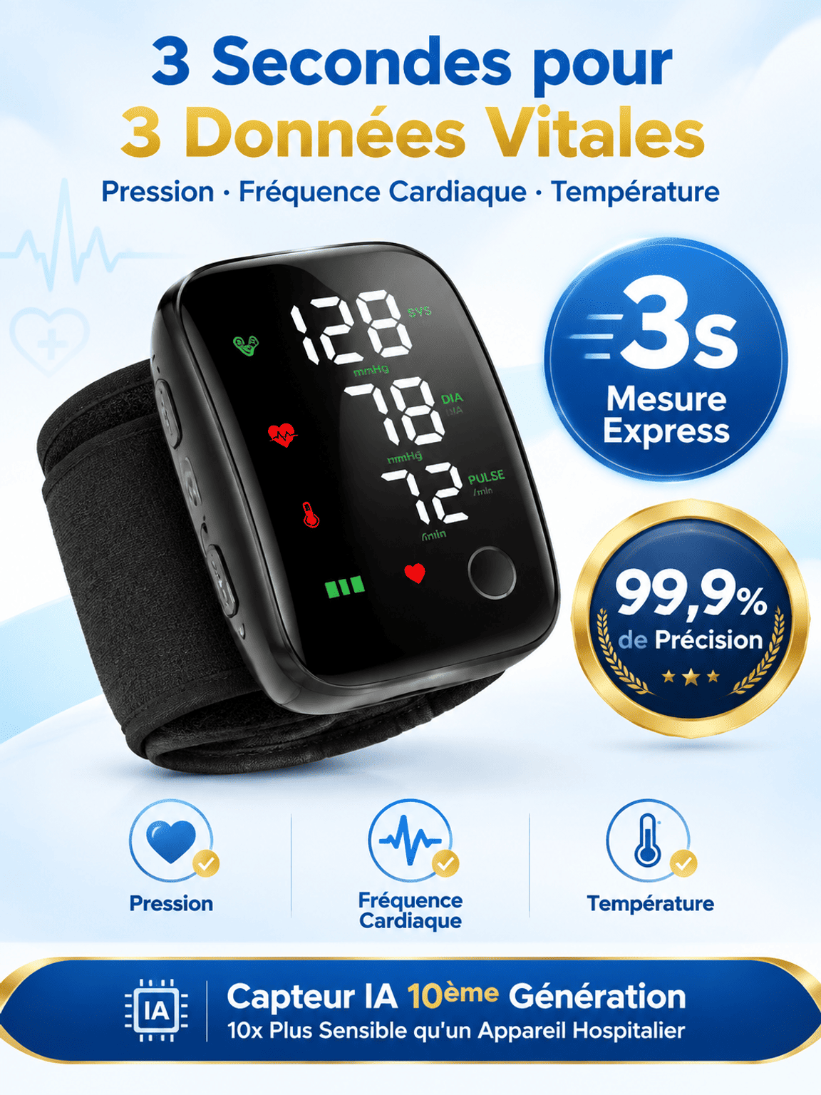 Tensiomètre Intelligent IA : idéal pour la santé des seniors