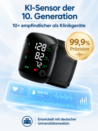 Smarte Gesundheitsstation: Ihr KI-Blutdruckmessgerät mit Sprachausgabe für Zuhause