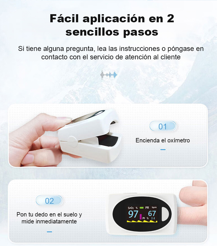 【Precisión del 99%】Monitor avanzado de oxígeno en sangre