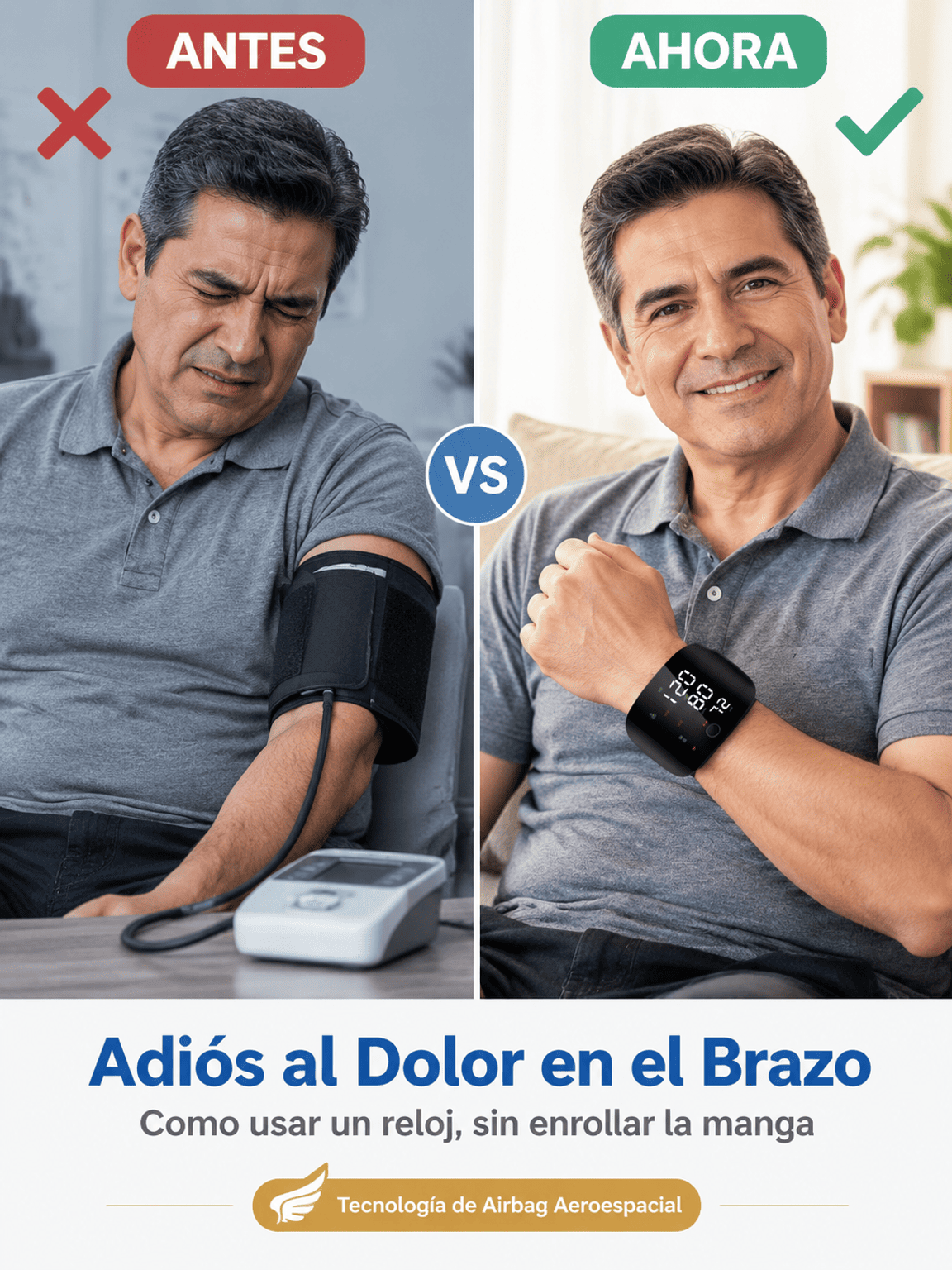 Nuevo Monitor de Presión Arterial Portátil con Pantalla de Grande y Control de Un Solo Botón