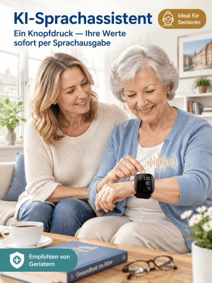 Smarte Gesundheitsstation: Ihr KI-Blutdruckmessgerät mit Sprachausgabe für Zuhause