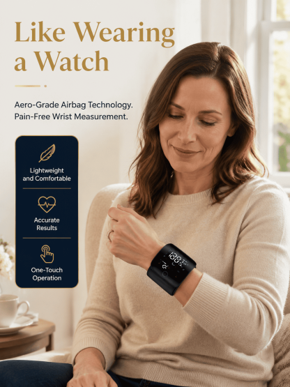 Large Screen Digital Wrist Blood Pressure Meter with Voice Prompt