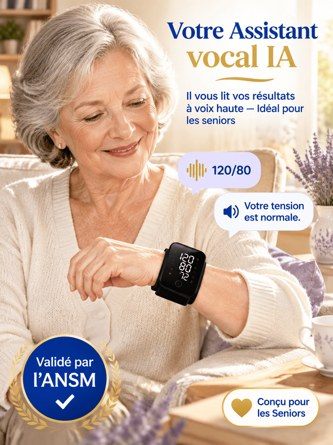Tensiomètre Intelligent IA : idéal pour la santé des seniors
