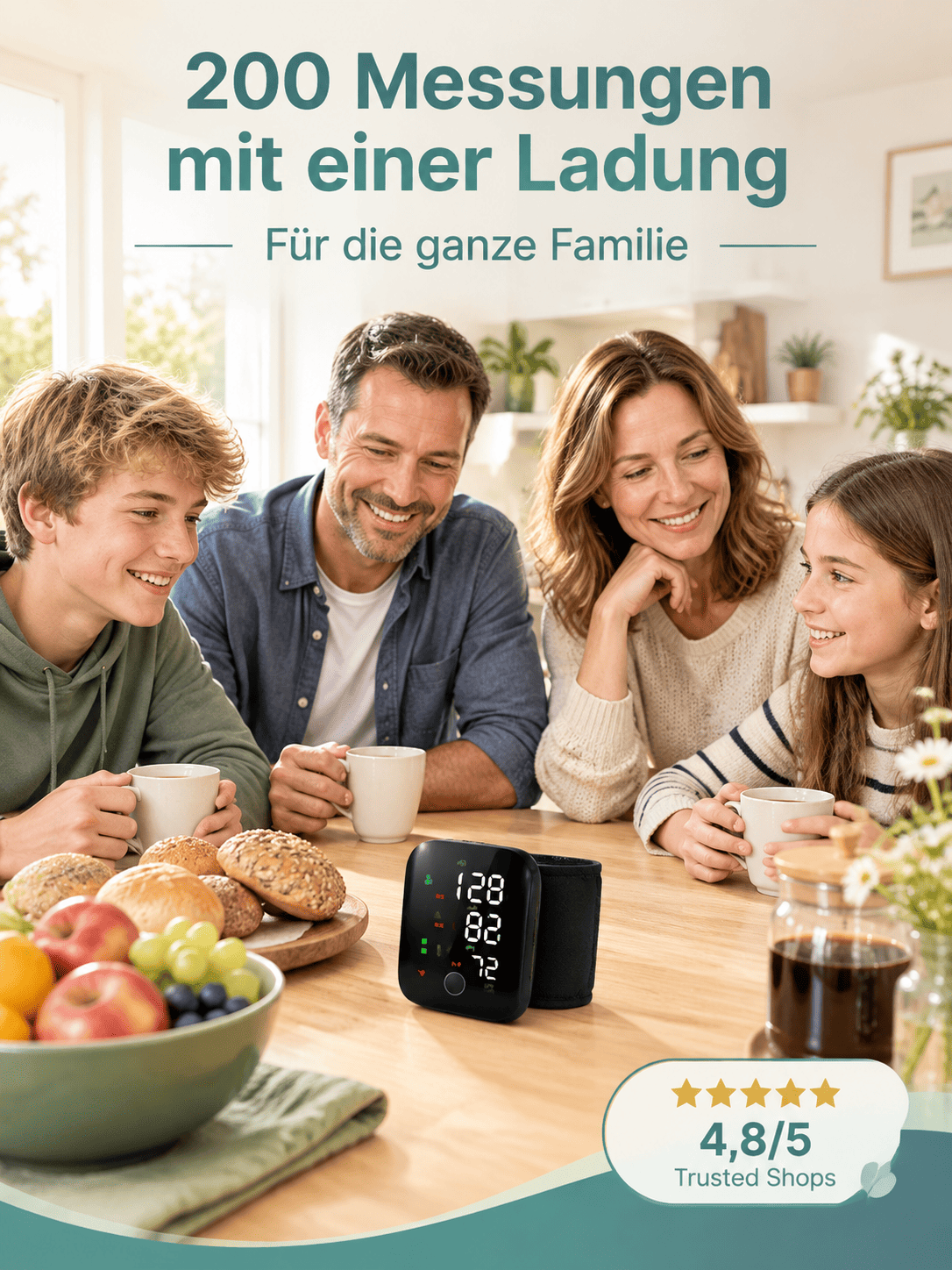 Smarte Gesundheitsstation: Ihr KI-Blutdruckmessgerät mit Sprachausgabe für Zuhause