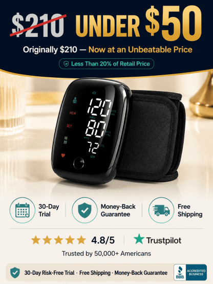 Large Screen Digital Wrist Blood Pressure Meter with Voice Prompt