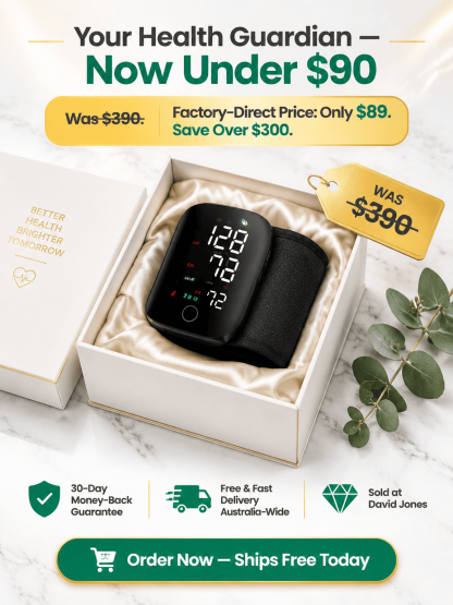 Large Screen Digital Wrist Blood Pressure Meter with Voice Prompt