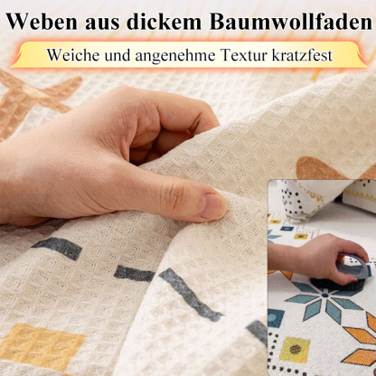 Bohemian-Sofahandtuch aus Baumwolle und Leinen