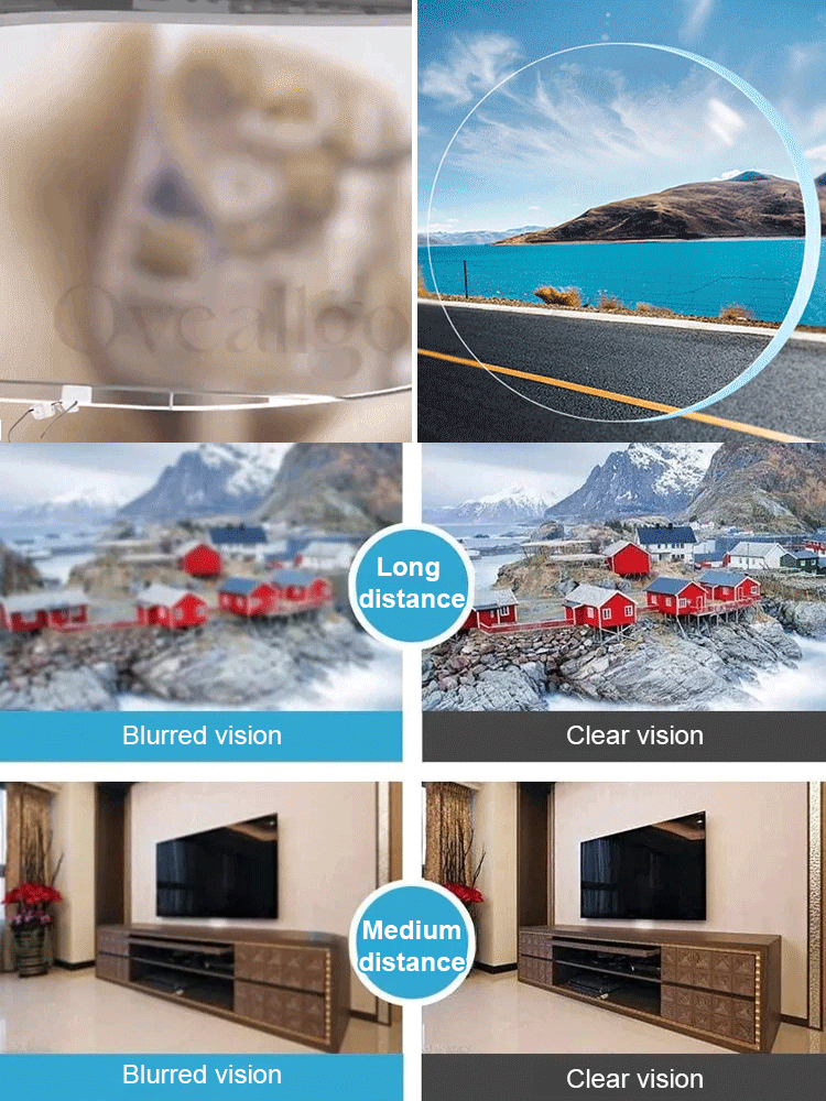 Anti blue light zoom reading glasses