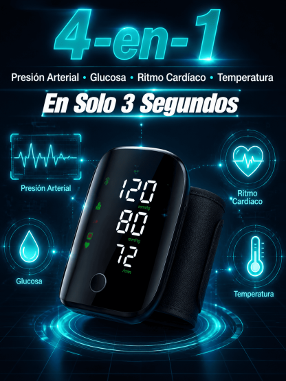Tensiómetro electrónico de muñeca totalmente automático con pantalla grande y función de voz