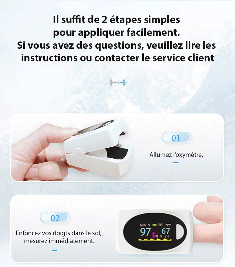 【Précision de 99 %】Oxymètre de pouls avancé