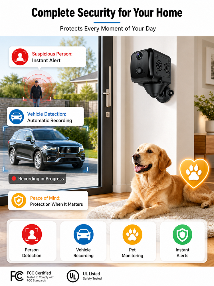 [Dual-Band Wi-Fi] Infrared Security Camera