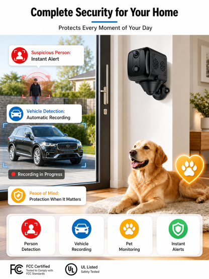 [Dual-Band Wi-Fi] Infrared Security Camera