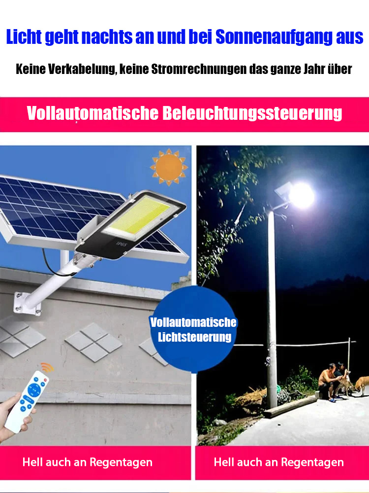 Superhelle wasserdichte Solar-Straßenlampe