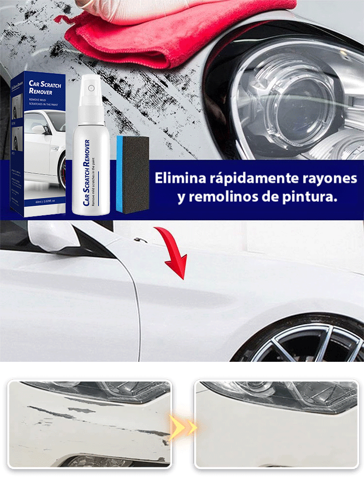 Spray Reparador de Arañazos: ¡Tu Coche Como Nuevo en 5 Minutos Sin Pisar el Taller