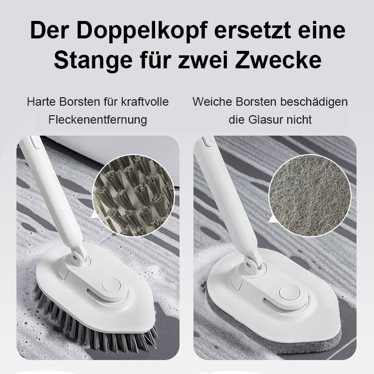 Langer Teleskopstiel mit steifen Borsten für die Bodenreinigung