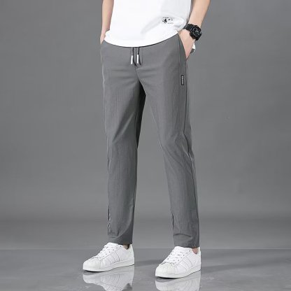 Casual trousers with elastic waistband