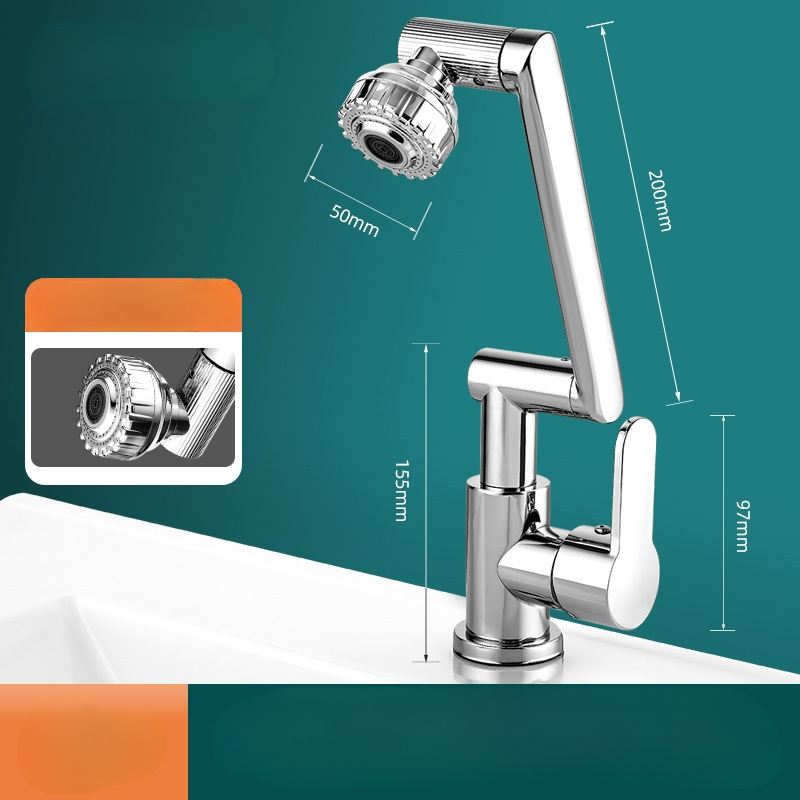 1080° drehbarer Wasserhahn mit mechanischem Arm