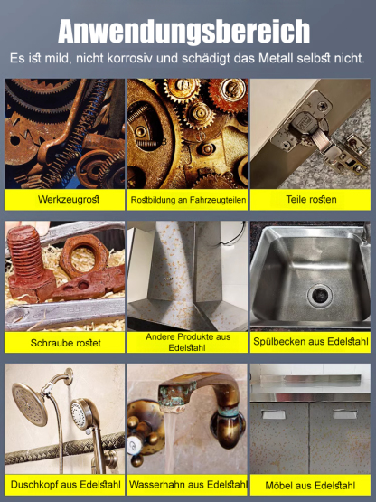 【Rapid Rust Remover】Powerful Steel Rust Remover