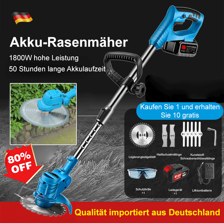 Schnurloser Lithium-Rasenmäher